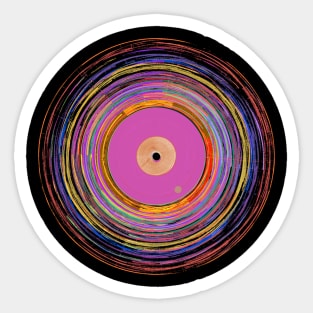 spinning record Sticker